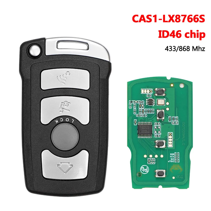 For BMW 7 Series 745i 750Li 760i E65 E66 LX8766S With ID46 Chip CAS1 Systems 315/315LP/433/868 Mhz 4 Buttons Car Remote Key
For BMW 7 Series 745i 750Li 760i E65 E66 LX8766S With ID46 Chip CAS1 Systems 315/315LP/433/868 Mhz 4 Buttons Car Remote Key