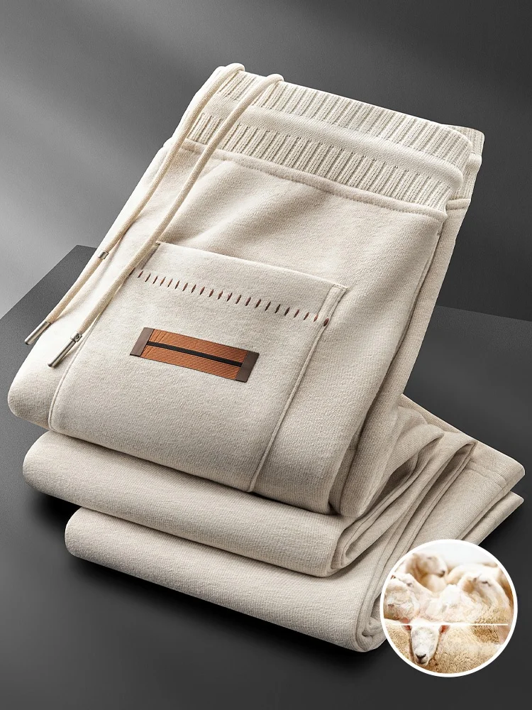 Winter Thiened Fce Lined Woolen Casual Sweatpants Men's Straight Leg High End Preppy Sle Warm Sports Trousers
Winter Thiened Fce Lined Woolen Casual Sweatpants Men's Straight Leg High End Preppy Sle Warm Sports Trousers