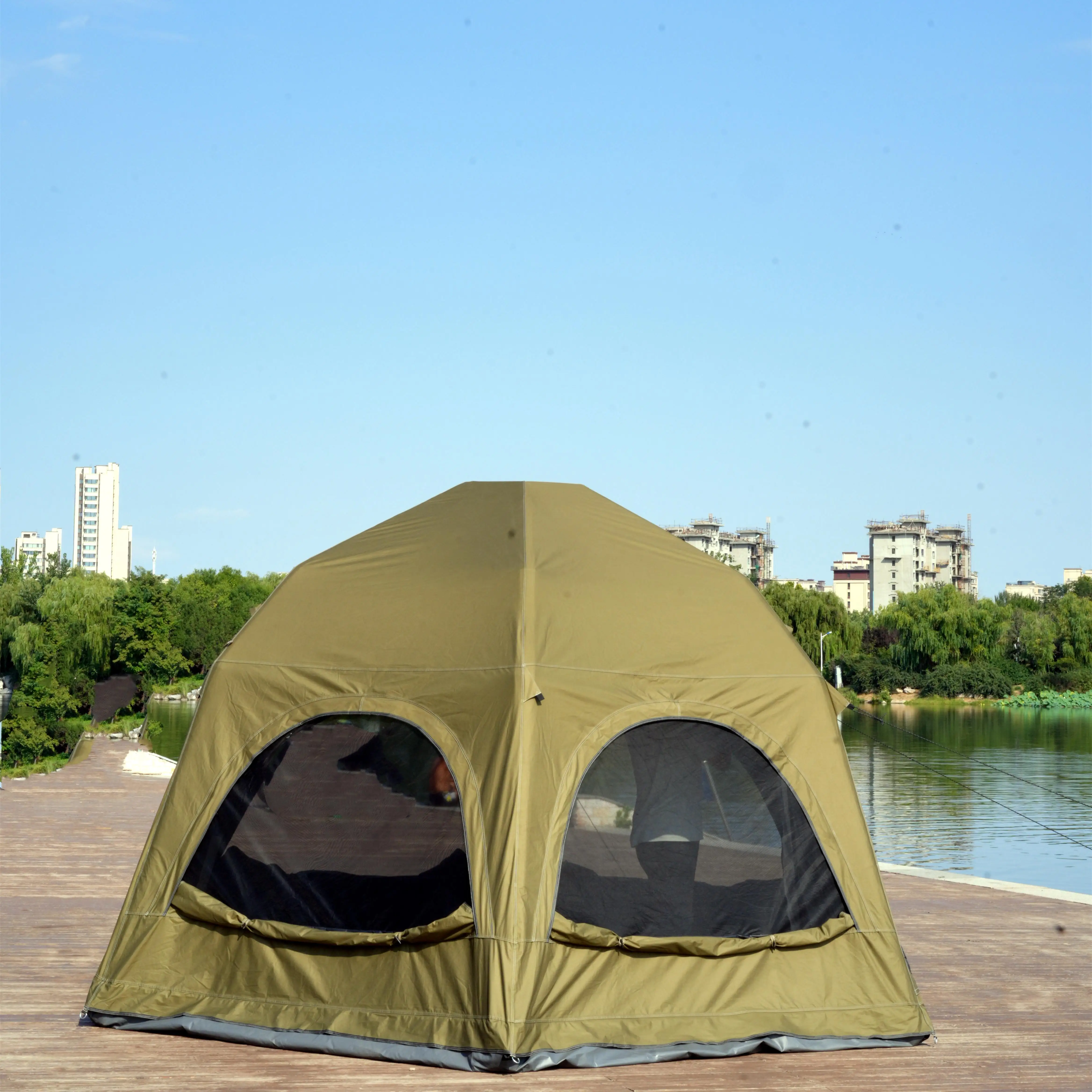 4.5m Ultra-Strong All-Weather Portable Camping Shelter Air Tent Expandable Awning Oxford
4.5m Ultra-Strong All-Weather Portable Camping Shelter Air Tent Expandable Awning Oxford