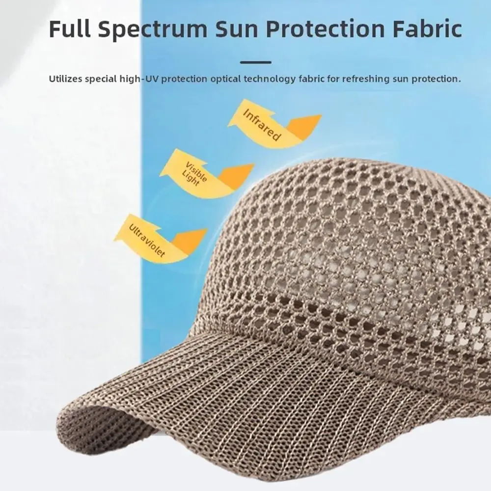 Casual Quick Drying Mesh Baseball Cap UV Protection Adjustable Sun Visor Cap Ultrathin Breathable Sun Hat Summer
Casual Quick Drying Mesh Baseball Cap UV Protection Adjustable Sun Visor Cap Ultrathin Breathable Sun Hat Summer