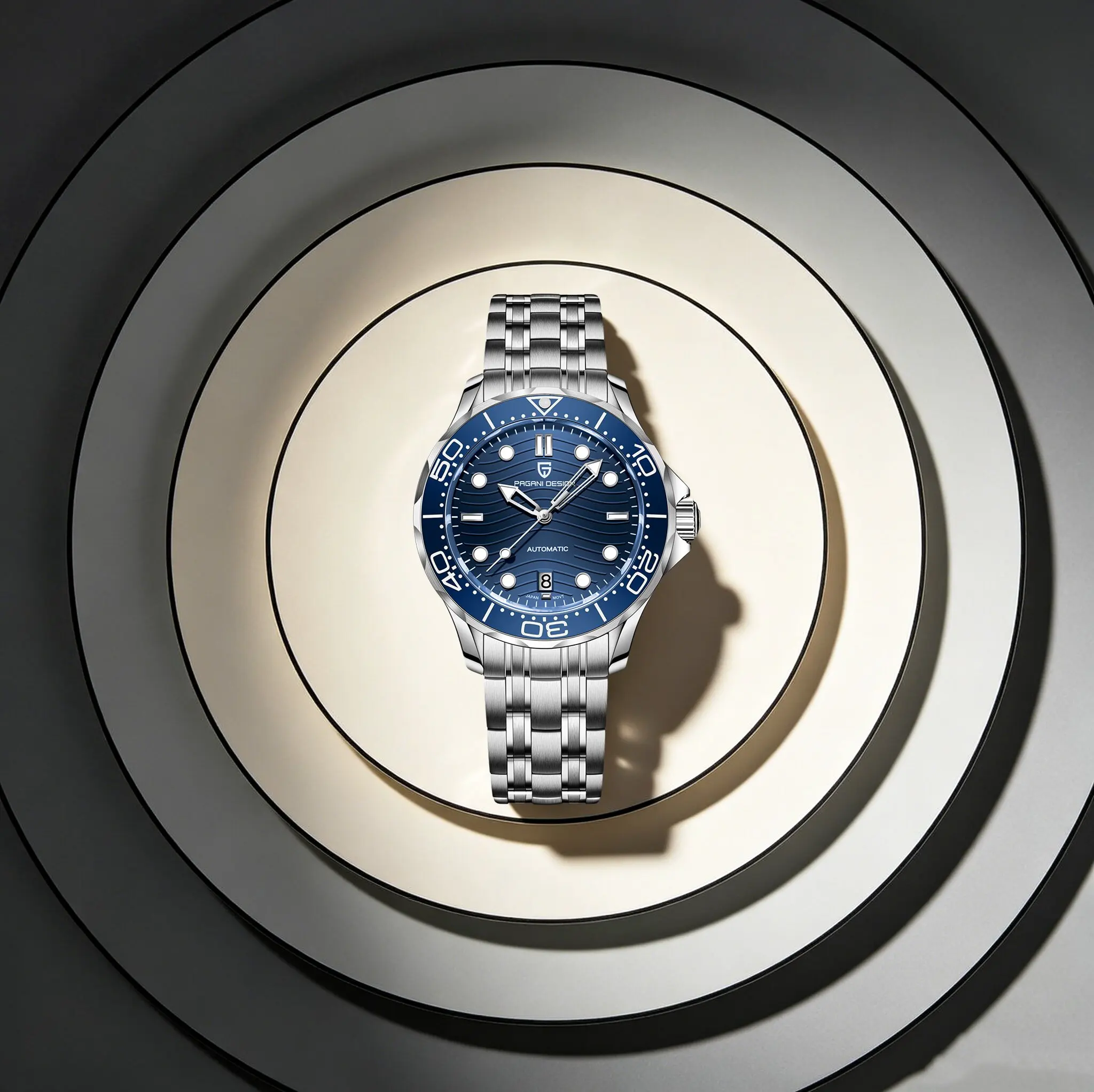 PAGANI DESIGN Luxury Noble Men Mechanical Watch Elegant Formal Choice Stainless Steel Sapphire 200m Dive Calendar Luminous Watch
PAGANI DESIGN Luxury Noble Men Mechanical Watch Elegant Formal Choice Stainless Steel Sapphire 200m Dive Calendar Luminous Watch