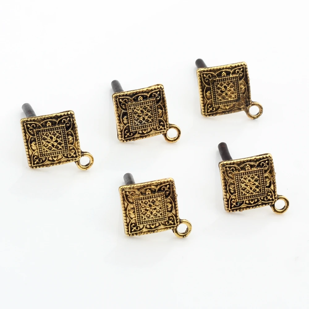 Zinc Alloy Stud Earrings Accessories Retro Square Shape Earring Base Earring Connector 10pcs For DIY Earrings Accessories
Zinc Alloy Stud Earrings Accessories Retro Square Shape Earring Base Earring Connector 10pcs For DIY Earrings Accessories