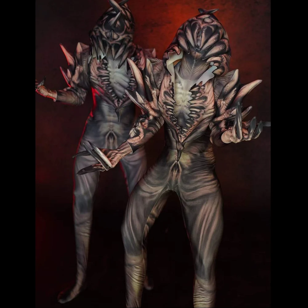New fangs Halloween Cosplay Vintage Printing Bodysuit Nightclub Bar Performance Costume Women Men Stage Dance Jumpsuit
New fangs Halloween Cosplay Vintage Printing Bodysuit Nightclub Bar Performance Costume Women Men Stage Dance Jumpsuit