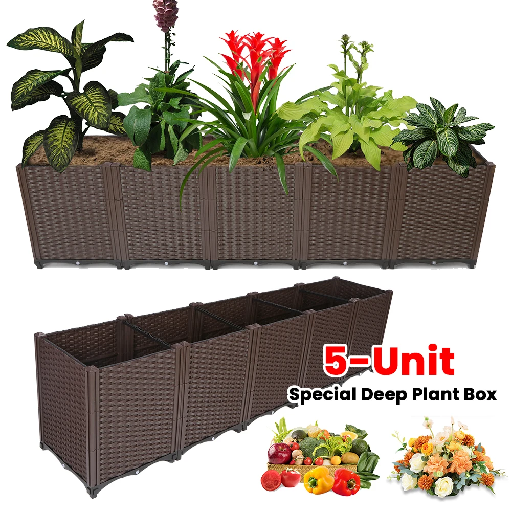 79x16x20 Inch Rectangular Garden Planters Large Vegetable Flower Bed Kit for Vegetables Flowers
79x16x20 Inch Rectangular Garden Planters Large Vegetable Flower Bed Kit for Vegetables Flowers