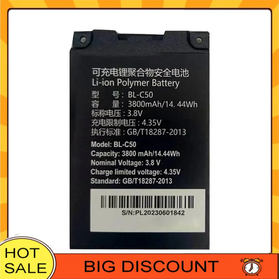 3800Mah Handheld Terminal Battery Reliable Power For Shimai Smarterk C5000L Pda BL-C50
3800Mah Handheld Terminal Battery Reliable Power For Shimai Smarterk C5000L Pda BL-C50