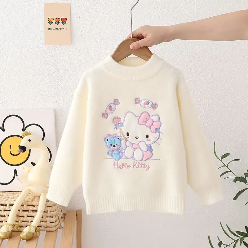 Kawaii Sanrio Hello Kitty Sweater Autumn/Winter Children's Cartoon Cute Thick Head Knitted Top Student Sweater Girls Gifts Toys
Kawaii Sanrio Hello Kitty Sweater Autumn/Winter Children's Cartoon Cute Thick Head Knitted Top Student Sweater Girls Gifts Toys