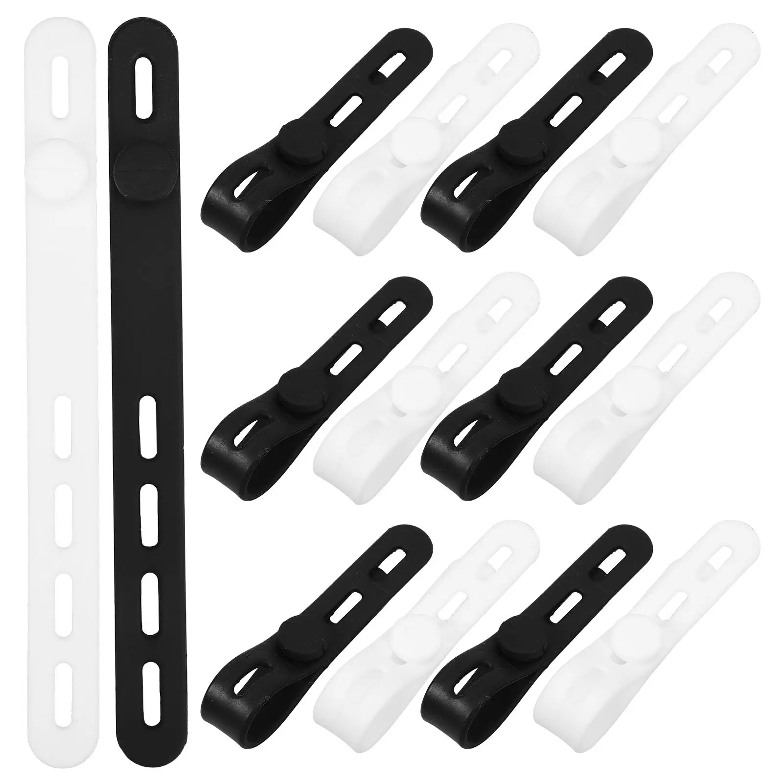 20 Pcs Cable Ties Silicone Wire Organizer Reusable Cord Wraps Black White Fastening Straps Home Office Trip Storage
20 Pcs Cable Ties Silicone Wire Organizer Reusable Cord Wraps Black White Fastening Straps Home Office Trip Storage