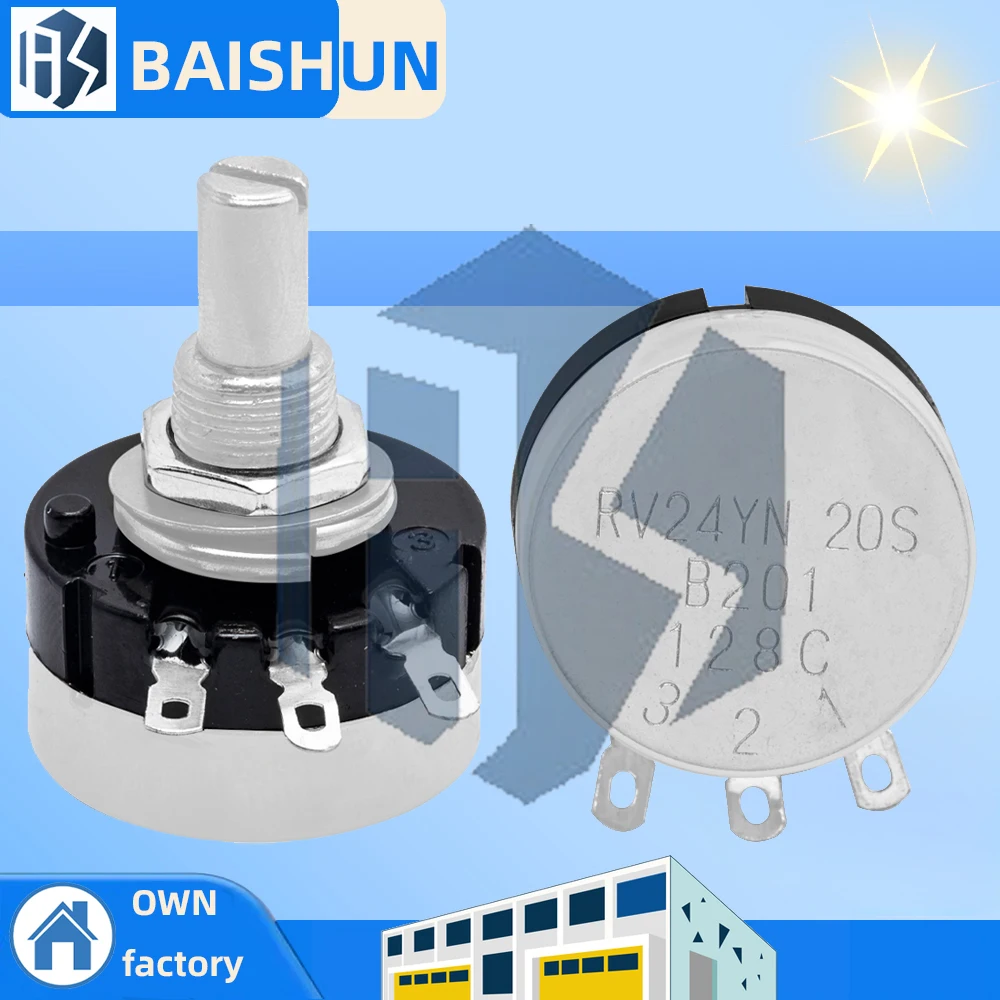 Потенциометры RV24YN20S — серия B201/B501/B102 (500 Ом, 10 кОм, 20 кОм, 50 кОм, 100 кОм, 200 кОм)
Потенциометры RV24YN20S — серия B201/B501/B102 (500 Ом, 10 кОм, 20 кОм, 50 кОм, 100 кОм, 200 кОм)