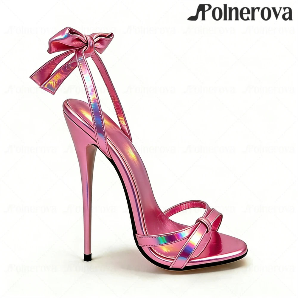 Iridescent Metallic Leather Bow Sandals 16cm Lacquered Heel Summer Shoes Sexy Style Twisted Stilettos Custom Colors Plus Sizes
Iridescent Metallic Leather Bow Sandals 16cm Lacquered Heel Summer Shoes Sexy Style Twisted Stilettos Custom Colors Plus Sizes