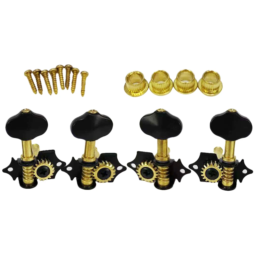 1 Set 2R2L Ukulele Tuning Black Gold Precision Machine Head Tuners 4 String Guitar Bass Design Easy Maintenance Low
1 Set 2R2L Ukulele Tuning Black Gold Precision Machine Head Tuners 4 String Guitar Bass Design Easy Maintenance Low