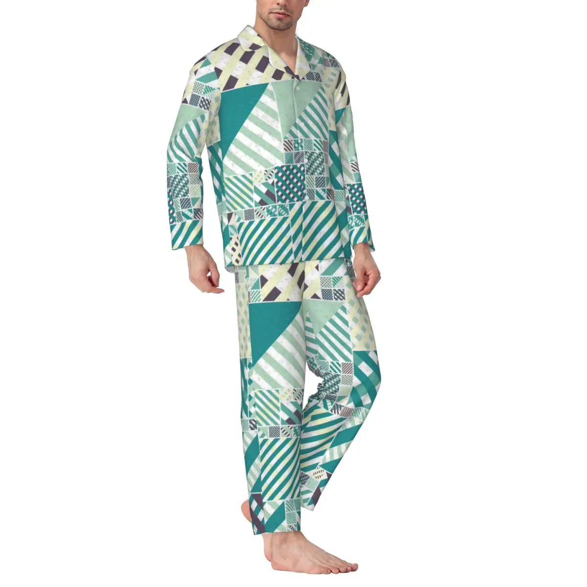 Tribal Art Pajamas Male Abstract Geometric Cute Soft Leisure Sleepwear Autumn 2 Pieces Vintage Oversized Pattern Pajama Sets
Tribal Art Pajamas Male Abstract Geometric Cute Soft Leisure Sleepwear Autumn 2 Pieces Vintage Oversized Pattern Pajama Sets