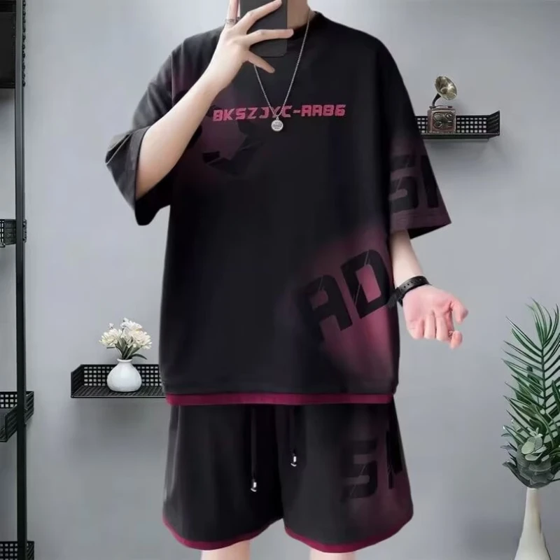 S-6XL Large Men's Sports Suit Japan High Street Fashion T-shirt Shorts Two-piece Set Men Retro New Neck Top Designer Clothes Men
S-6XL Large Men's Sports Suit Japan High Street Fashion T-shirt Shorts Two-piece Set Men Retro New Neck Top Designer Clothes Men