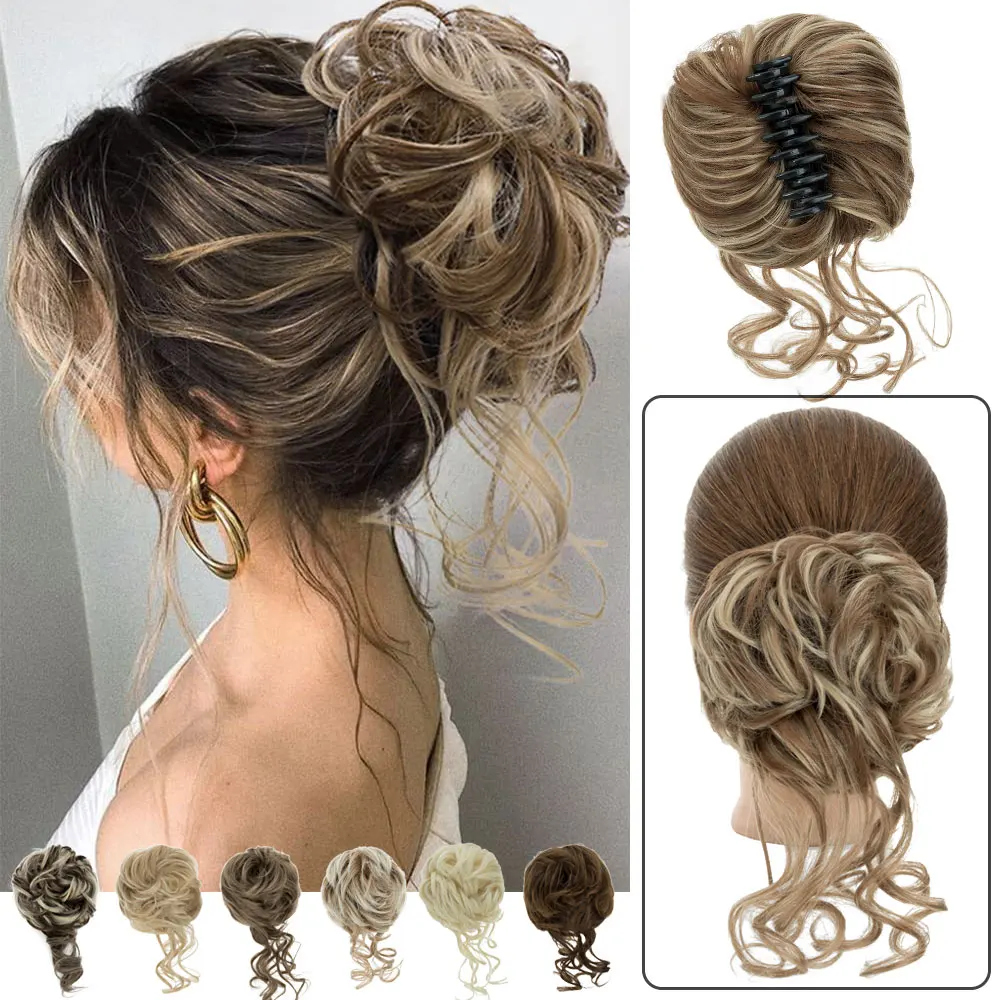 Synthetic Messy Bun Hair Piece Claw Clip Tousled Updo Hair Buns Hairpiece Extensions Curly Faux Bun Hair Pieces for Women Girls 
Synthetic Messy Bun Hair Piece Claw Clip Tousled Updo Hair Buns Hairpiece Extensions Curly Faux Bun Hair Pieces for Women Girls