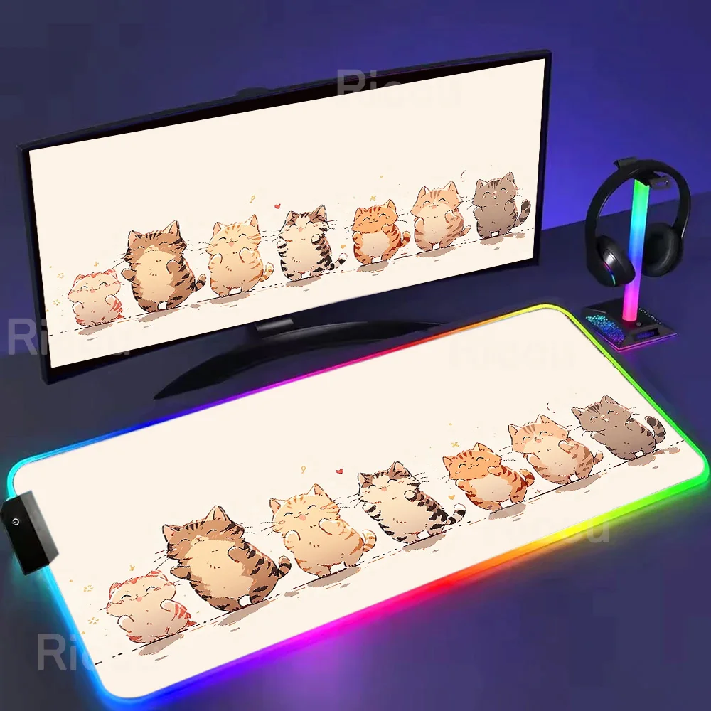 Cute Many Cats RGB Mouse Pad Cartoon Art Design Gaming Accessories Kawaii XXL Mouse Mat Gamer HD Printing Computer Desk Mousepad
Cute Many Cats RGB Mouse Pad Cartoon Art Design Gaming Accessories Kawaii XXL Mouse Mat Gamer HD Printing Computer Desk Mousepad