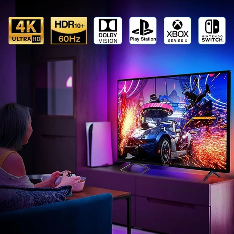 Plug and Play TV LED Backlight Sync to Screen For 40-85 Inch TV Real-Time Sync LED Light Strip For 4K HDMI-Compatible 2.0 Device
Plug and Play TV LED Backlight Sync to Screen For 40-85 Inch TV Real-Time Sync LED Light Strip For 4K HDMI-Compatible 2.0 Device