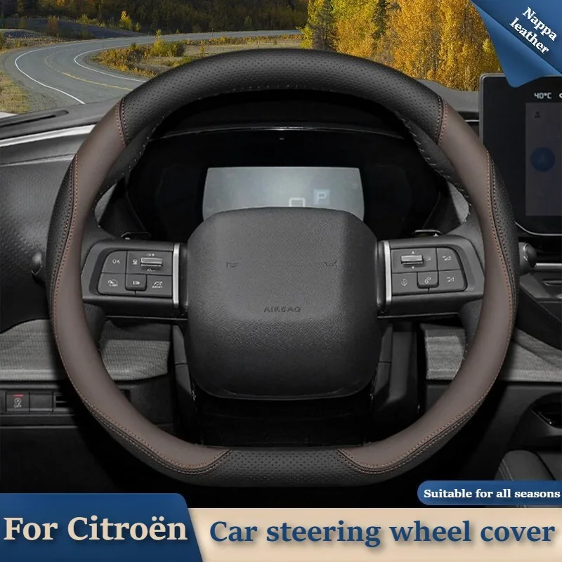 Leather Car Steering Wheel Cover for Citroen C4 C5 Aircross C6 C3 Aircross C3XR C4X C5X Citroen Accessories Car Steering Covers
Leather Car Steering Wheel Cover for Citroen C4 C5 Aircross C6 C3 Aircross C3XR C4X C5X Citroen Accessories Car Steering Covers