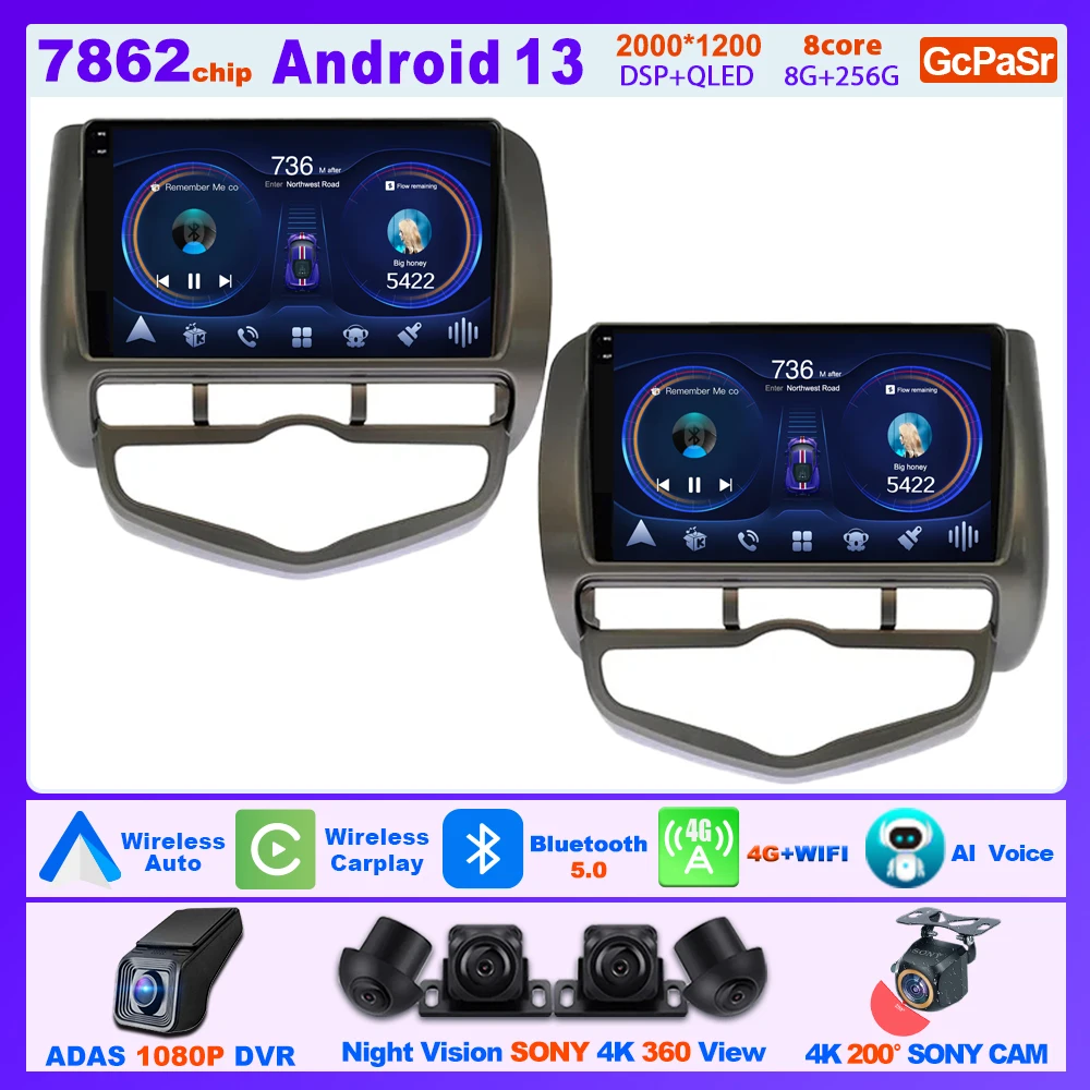 9 Inch Carplay Android For HONDA JAZZ CITY 2002 - 2007 Car Radio Multimedia Video PlayerTouch Screen Navigation 5G Wifi Display
9 Inch Carplay Android For HONDA JAZZ CITY 2002 - 2007 Car Radio Multimedia Video PlayerTouch Screen Navigation 5G Wifi Display