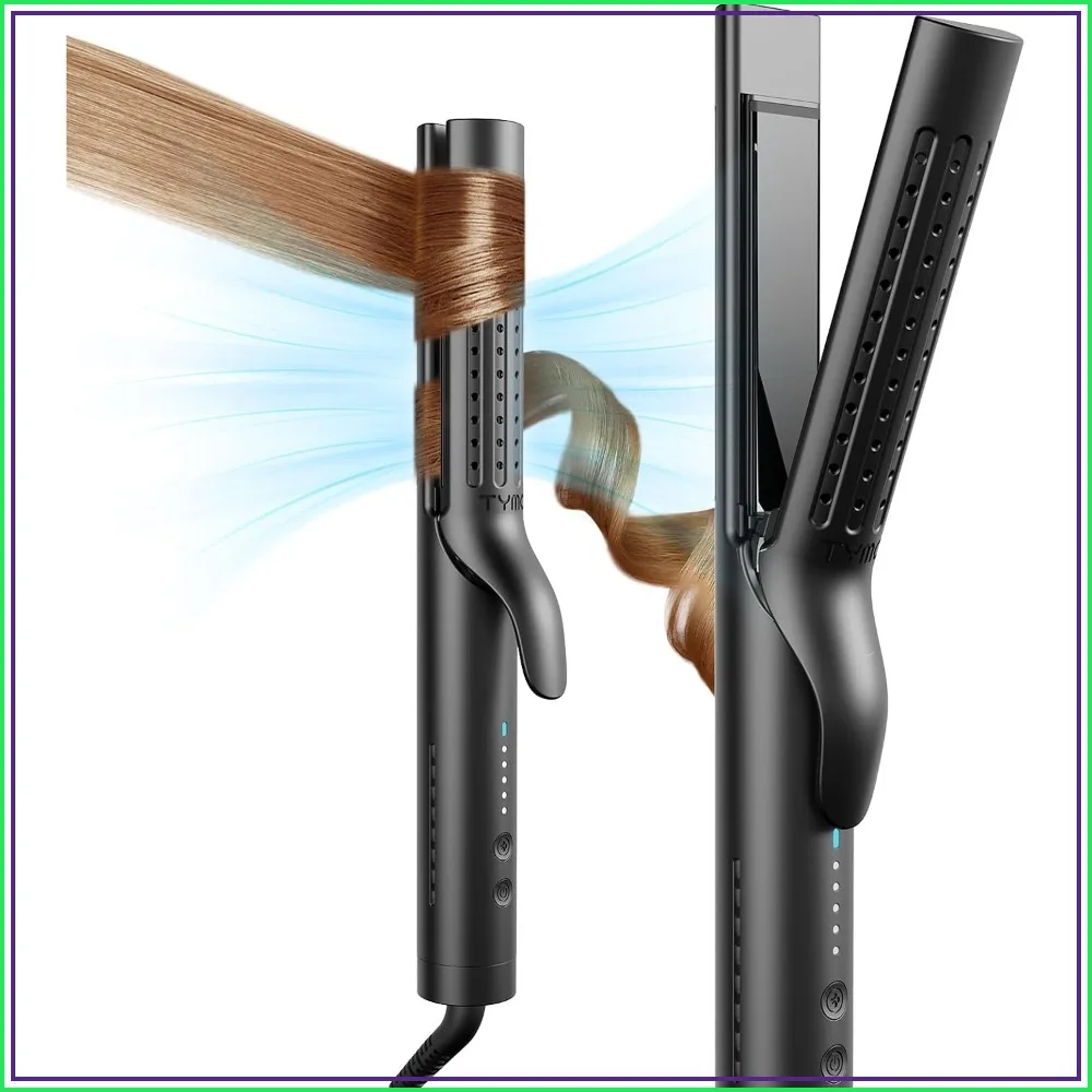 2 in 1 Hair Straightener and Curler, 1.25 Inch Curling Wand, Dual Voltage for Travel, 5 Temps, Black
2 in 1 Hair Straightener and Curler, 1.25 Inch Curling Wand, Dual Voltage for Travel, 5 Temps, Black