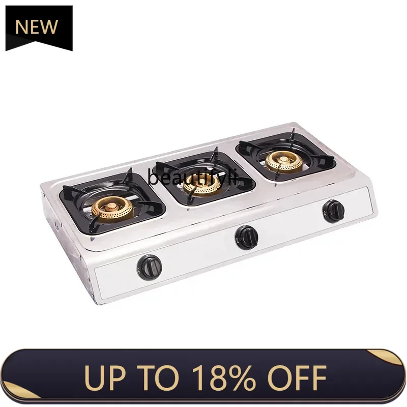 New arrive Stainless steel three-eye gas stove outlet desktop liquefied gas gas stove kitchen utensils commercial
New arrive Stainless steel three-eye gas stove outlet desktop liquefied gas gas stove kitchen utensils commercial