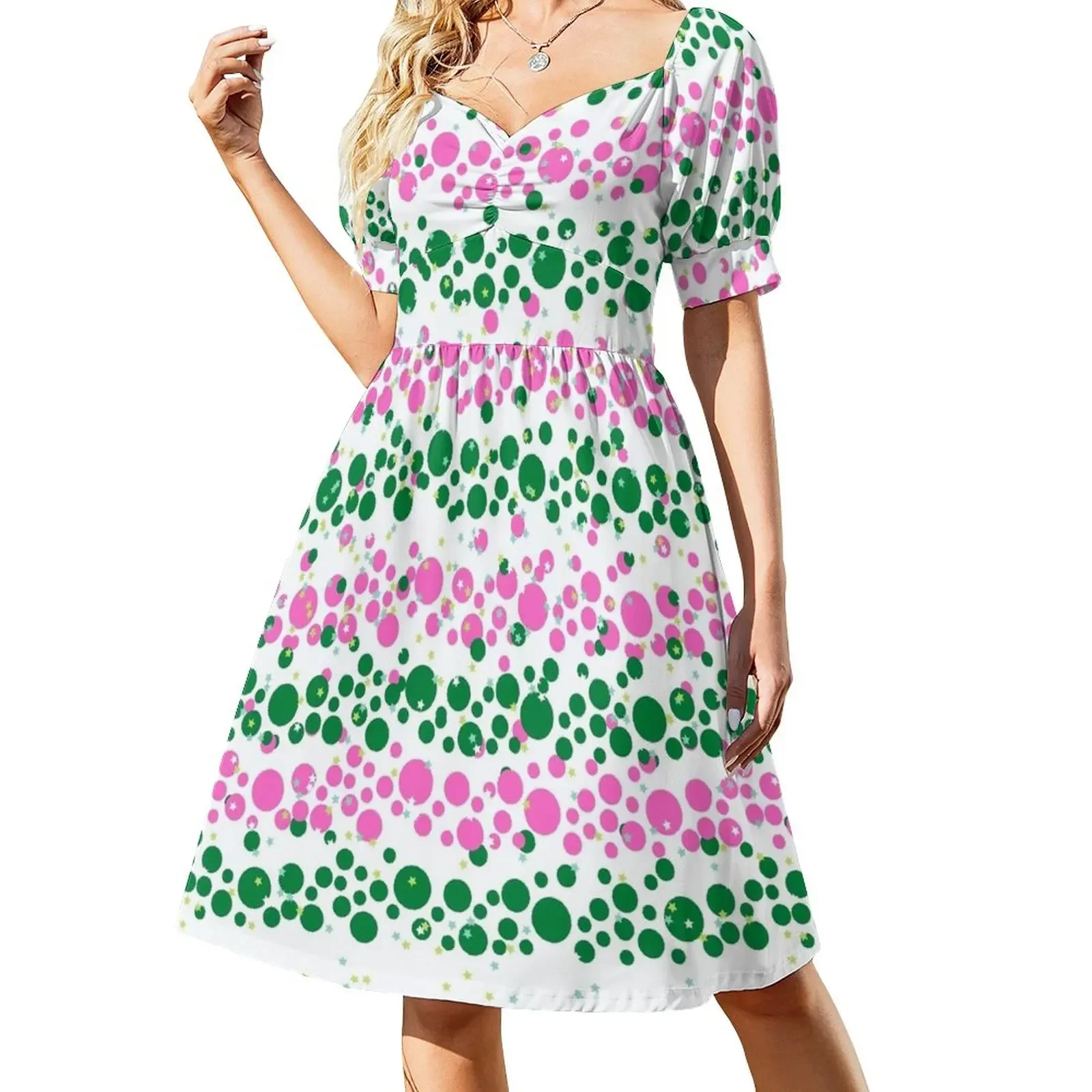 Green and Pink Dotted Design Short-Sleeved Dress women's summer clothing 2025 Dress for pregnant women party dresses woman
Green and Pink Dotted Design Short-Sleeved Dress women's summer clothing 2025 Dress for pregnant women party dresses woman