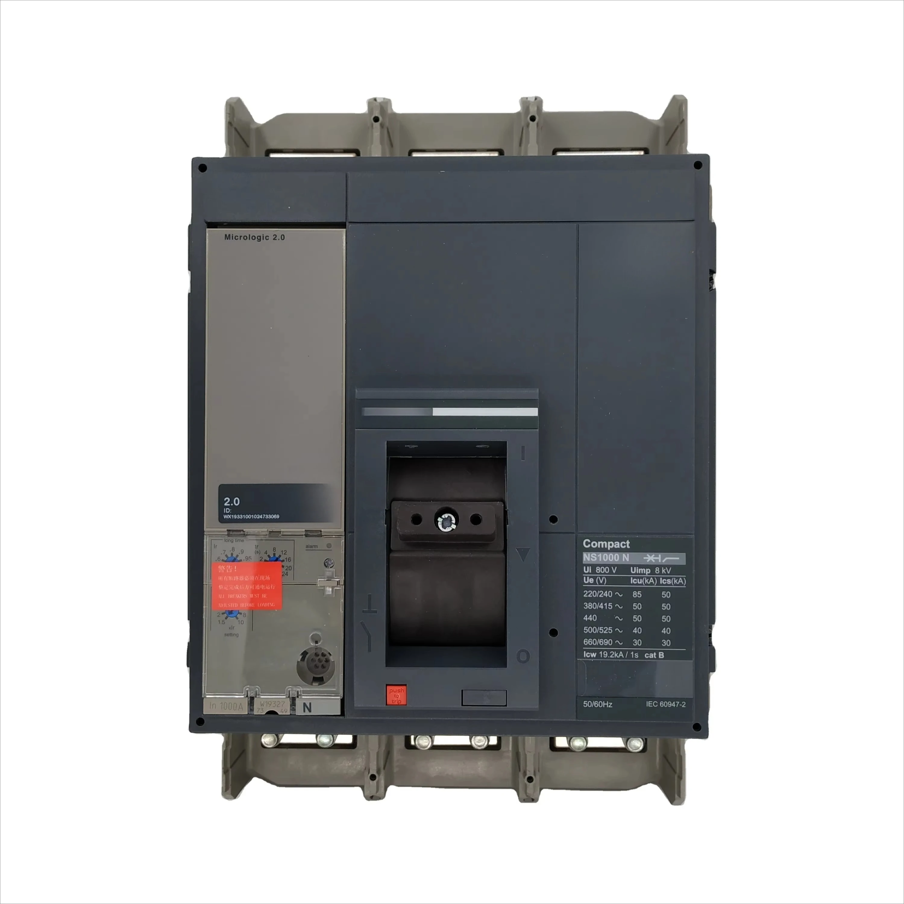 S-chneider NS Series MCCB NS33469 Circuit Breaker Compact NS800N - Micrologic 2.0 - 800 A - 4 Poles 4D 3369
S-chneider NS Series MCCB NS33469 Circuit Breaker Compact NS800N - Micrologic 2.0 - 800 A - 4 Poles 4D 3369