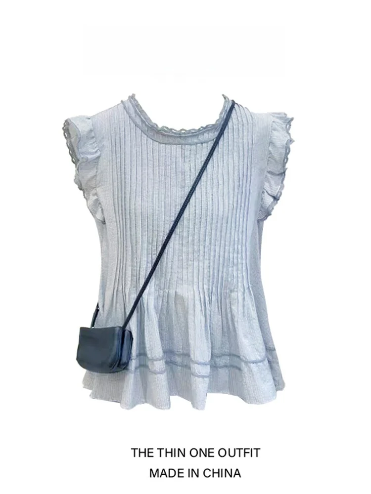 Salt Series Light Maturi Summer Age Reduction Синий кружевной круглый топ с цветочным принтом Ne Small Flng Sve Inner irt Женский топ
Salt Series Light Maturi Summer Age Reduction Синий кружевной круглый топ с цветочным принтом Ne Small Flng Sve Inner irt Женский топ