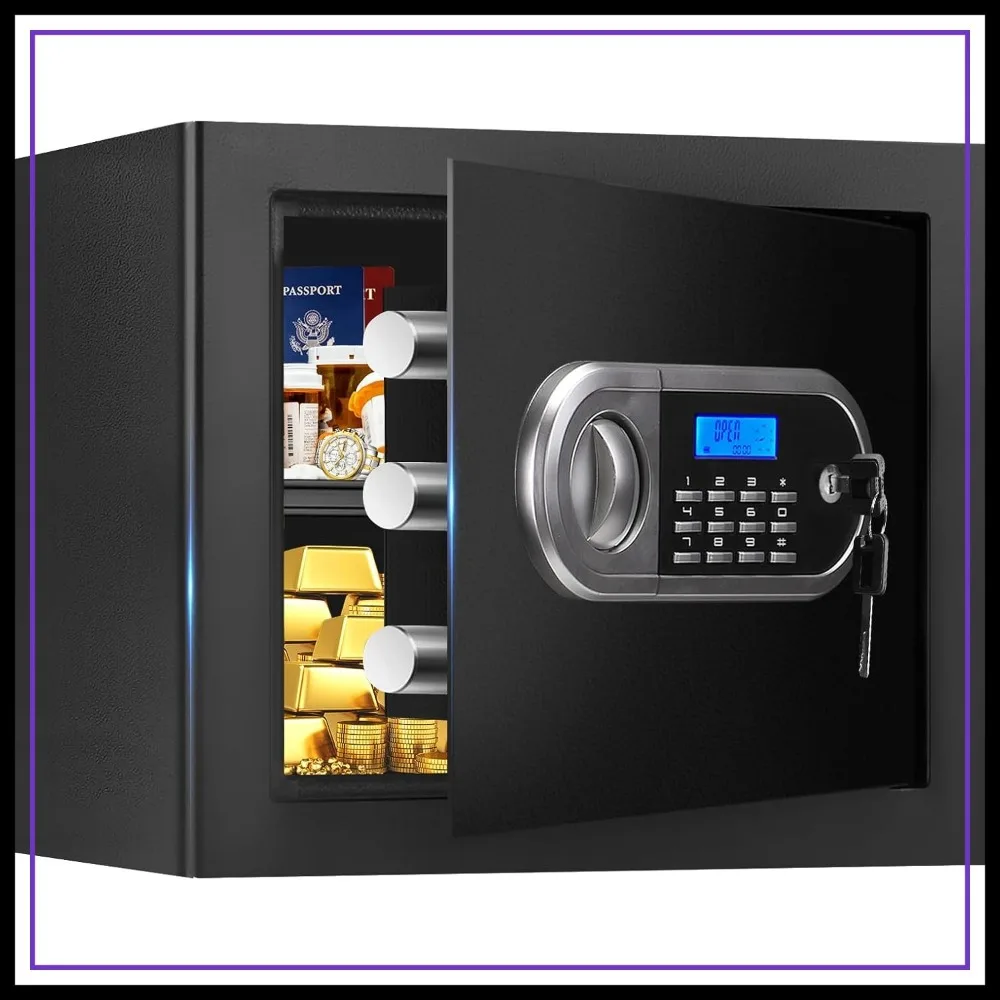1.3 Cuft Small Fireproof Safe for Home Documents, Anti-theft with Combination Lock, Smart Alert System and Removable Shelf
1.3 Cuft Small Fireproof Safe for Home Documents, Anti-theft with Combination Lock, Smart Alert System and Removable Shelf