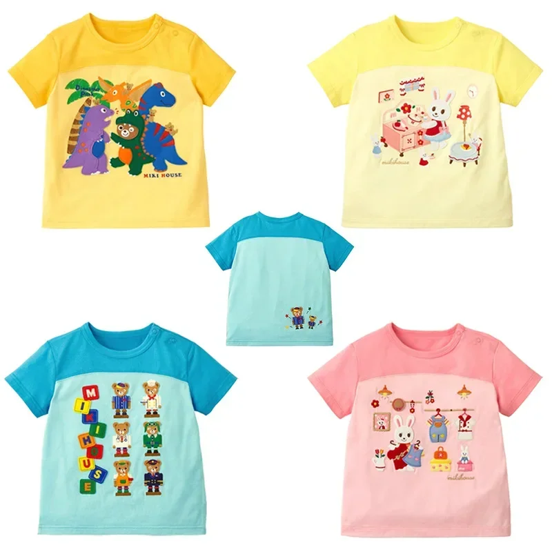 Boys' and Girls' Clothing New Cartoon Bear Rabbit Dinosaur Embroidery Short Sleeve T-shirt Top
Boys' and Girls' Clothing New Cartoon Bear Rabbit Dinosaur Embroidery Short Sleeve T-shirt Top