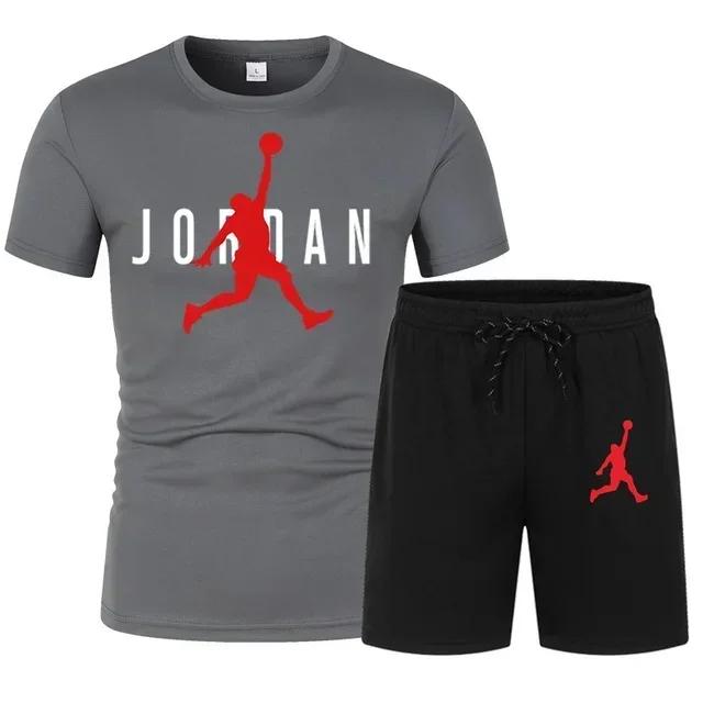 New Summer Men's Casual Sportswear Set Breathable Round Neck Short Sleeve T-Shirt Jogging Shorts 2 Piece Outfit Gym Fitness Trac
New Summer Men's Casual Sportswear Set Breathable Round Neck Short Sleeve T-Shirt Jogging Shorts 2 Piece Outfit Gym Fitness Trac