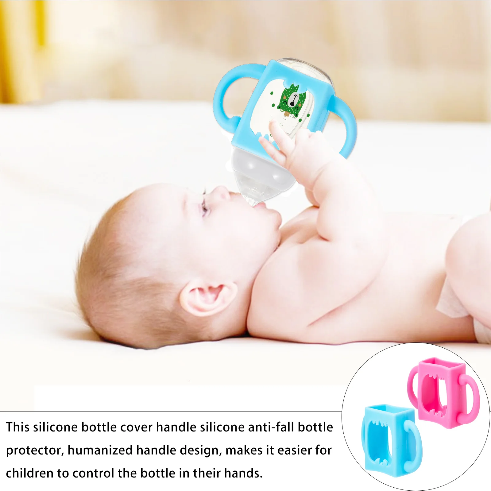 4Pcs Baby Bottle Covers Silicone Sleeves Heat Resistant Handles for Feeding Bottles Baby Essentials Holder Grip
4Pcs Baby Bottle Covers Silicone Sleeves Heat Resistant Handles for Feeding Bottles Baby Essentials Holder Grip