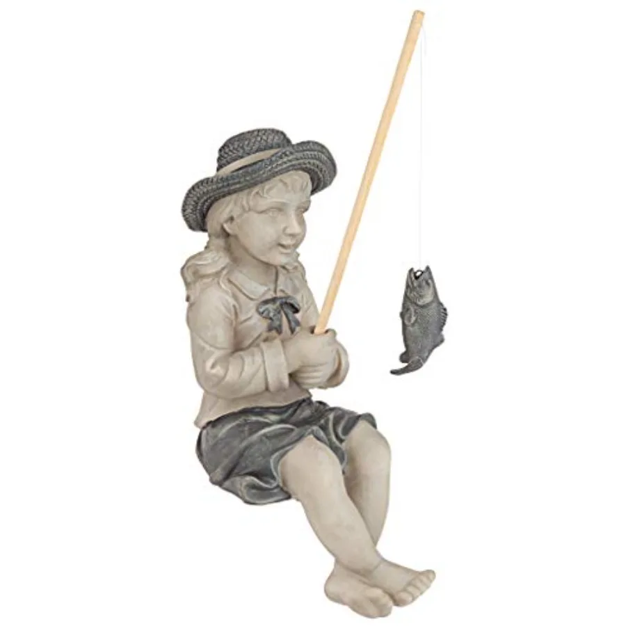 Big Catch Fisherwoman Nellie Girl with Fishing Pole Garden Statue, Medium 17 Inch Tall, Cast Stone Resin, Two Tone Stone Finish
Big Catch Fisherwoman Nellie Girl with Fishing Pole Garden Statue, Medium 17 Inch Tall, Cast Stone Resin, Two Tone Stone Finish