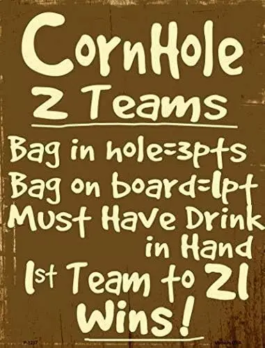 Металлическая винтажная табличка Ylens Cornhole Rules в стиле ретро - для декора стен кафе, пивных клубов, дома
Металлическая винтажная табличка Ylens Cornhole Rules в стиле ретро - для декора стен кафе, пивных клубов, дома