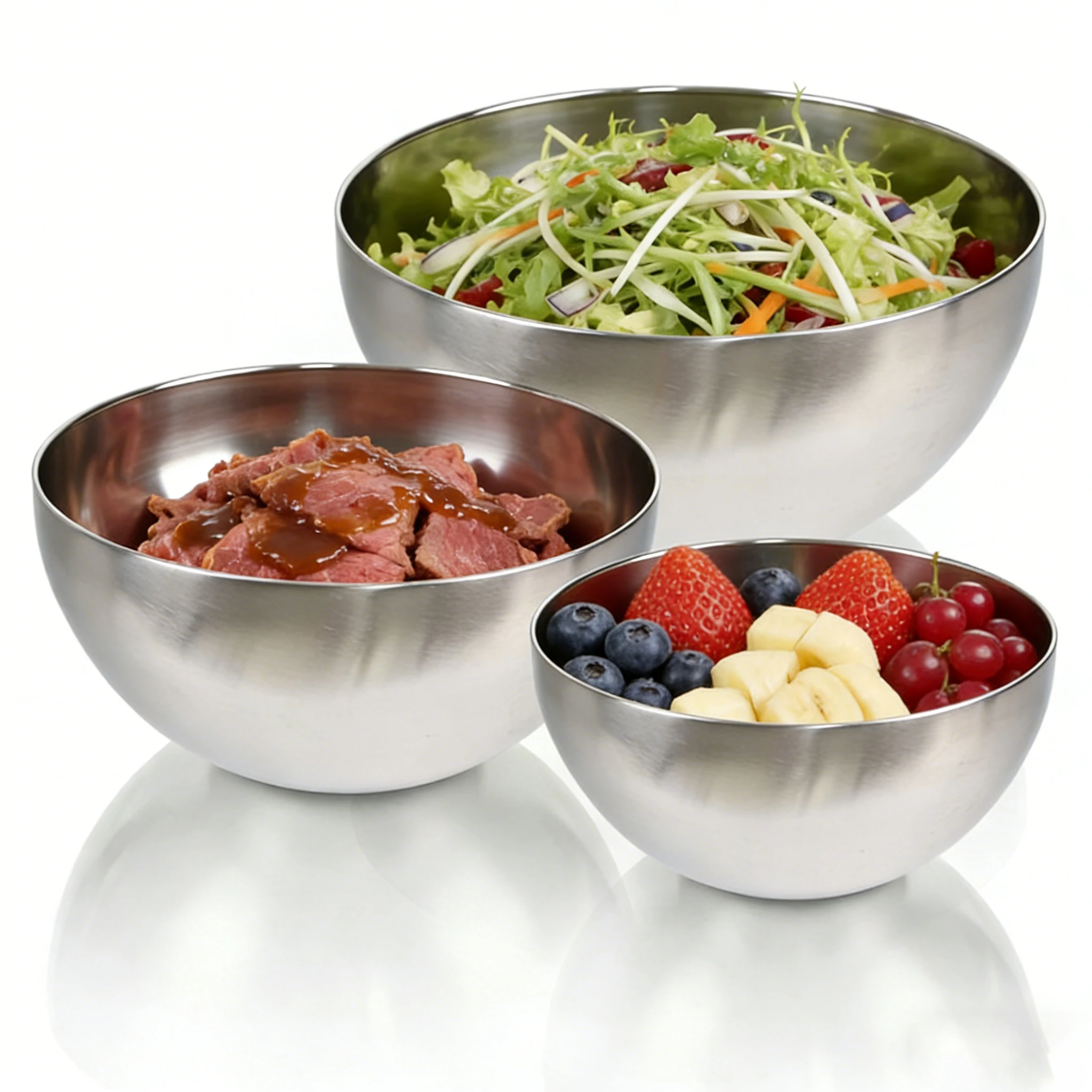 tastyWay Stainless Steel Bowl Set for Cooking Baking Food Storage Large Capacity Mixing Bowls for Home Kitchen Essentials
tastyWay Stainless Steel Bowl Set for Cooking Baking Food Storage Large Capacity Mixing Bowls for Home Kitchen Essentials