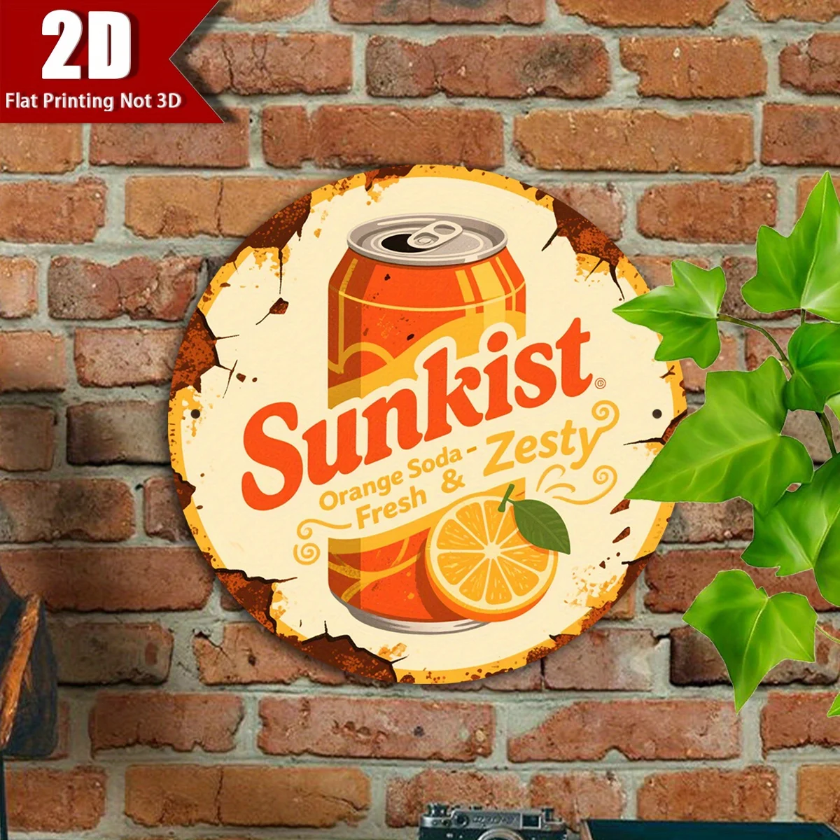 1pc 2D Flat, Sunkist Orange Soda Vintage Sign - Vintage Wall Art - Vibrant 2D Flat Printed Kitchen Decor, Bar and for Man Cave
1pc 2D Flat, Sunkist Orange Soda Vintage Sign - Vintage Wall Art - Vibrant 2D Flat Printed Kitchen Decor, Bar and for Man Cave
