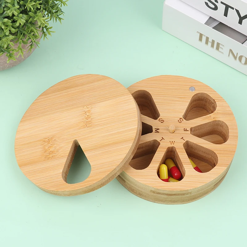 Bamboo Wood Pill Organizer For Medicine Vitamin Weekly, Arthritis Friendly 7-Day Pill Box Medium Container Holder, Daily Portabl
Bamboo Wood Pill Organizer For Medicine Vitamin Weekly, Arthritis Friendly 7-Day Pill Box Medium Container Holder, Daily Portabl