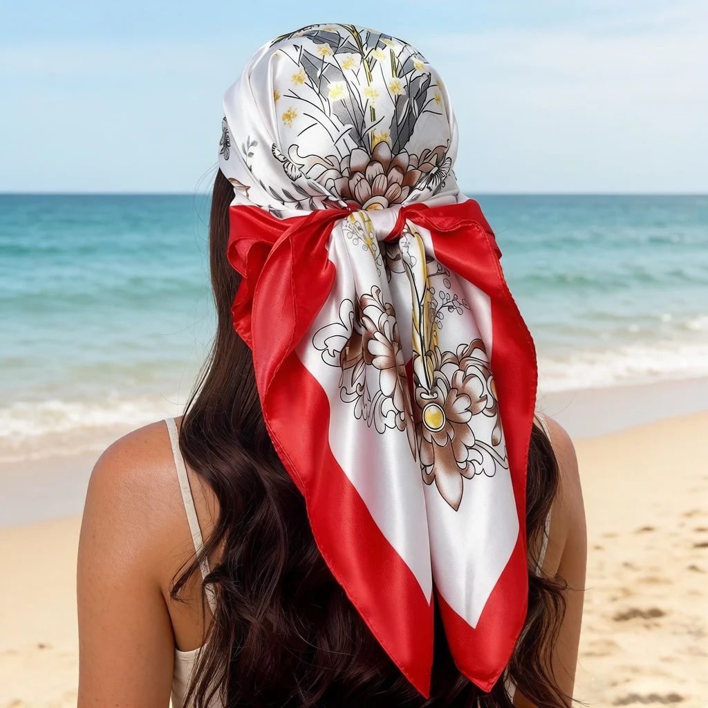 Summer Fashion kerchief for Women Print Satin Silk Scarf Female 90x90cm Square Shawl Bandana Head Large Hijab Scarfs For Ladies
Summer Fashion kerchief for Women Print Satin Silk Scarf Female 90x90cm Square Shawl Bandana Head Large Hijab Scarfs For Ladies