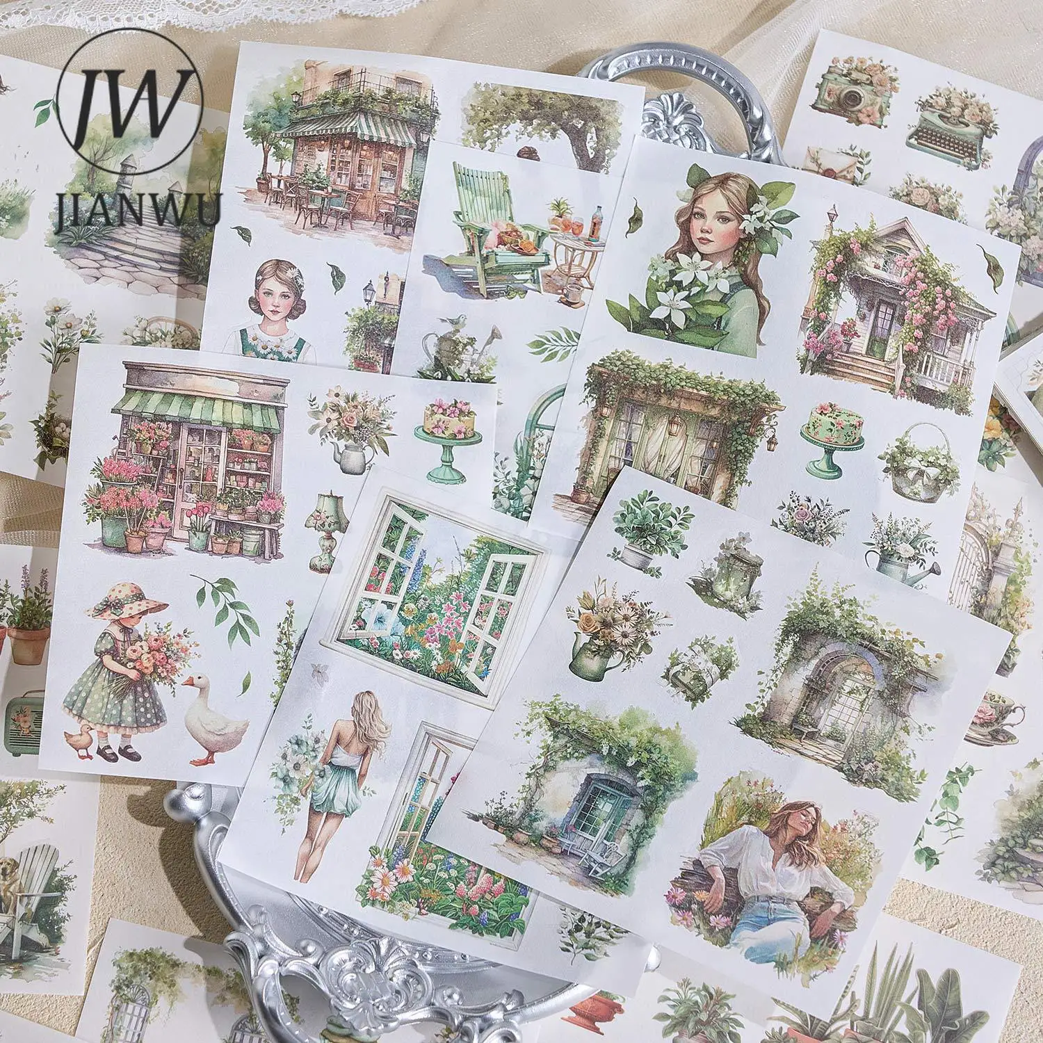 JIANWU Dream World Series Vintage Character Plant Flower Landscape Material Collage Sticker Book Creative DIY Journal Stationery
JIANWU Dream World Series Vintage Character Plant Flower Landscape Material Collage Sticker Book Creative DIY Journal Stationery