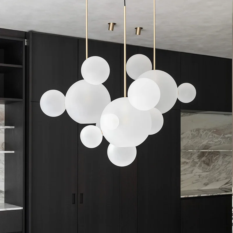 Nordic LED living room chandelier, dimmable, suitable for living room and lobby ceiling decoration, white glass lustre lamp
Nordic LED living room chandelier, dimmable, suitable for living room and lobby ceiling decoration, white glass lustre lamp
