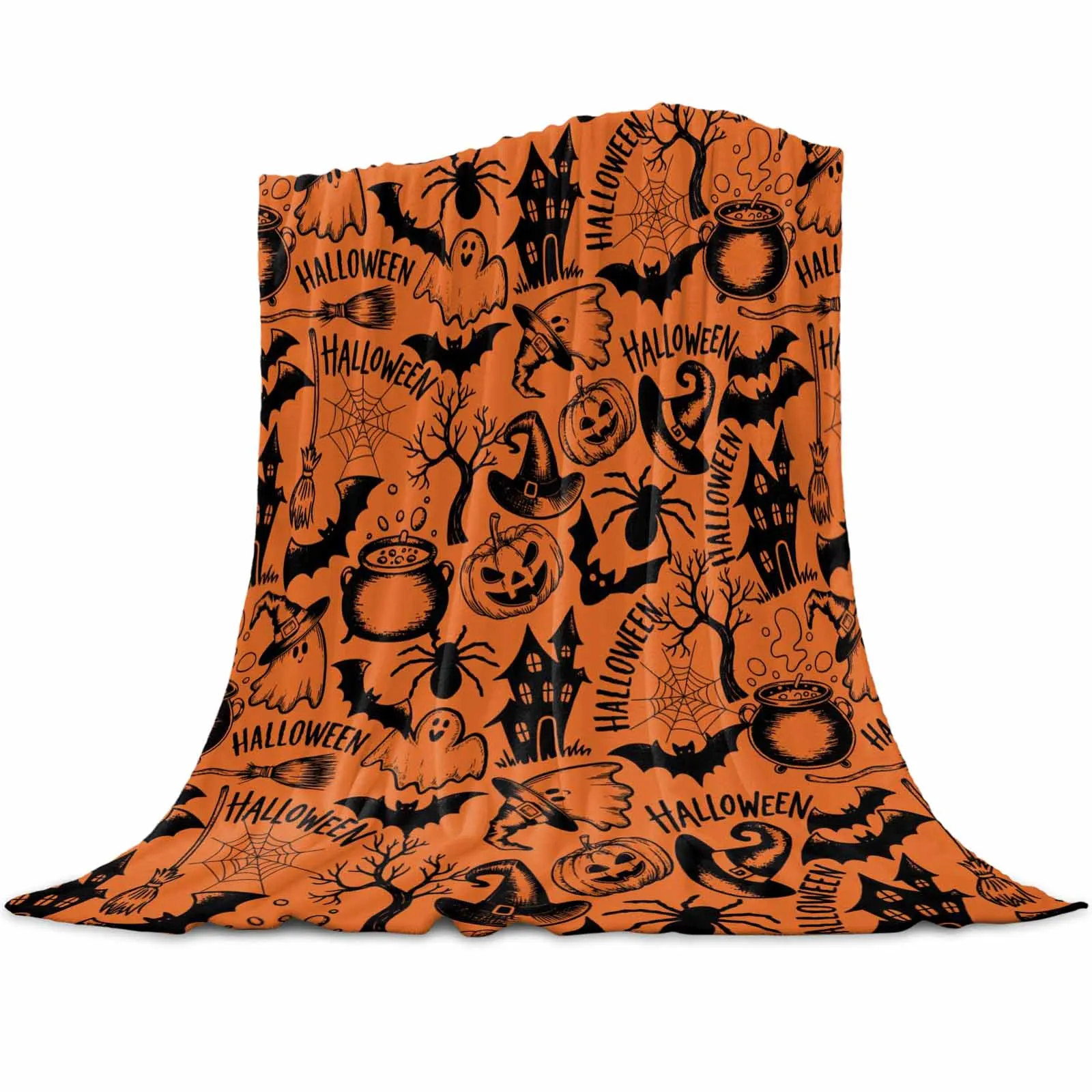 Orange Halloween Motif Repeat Throws Blankets for Sofa Bed Winter Soft Plush Warm Sofa Throw Blanket Holiday Gifts
Orange Halloween Motif Repeat Throws Blankets for Sofa Bed Winter Soft Plush Warm Sofa Throw Blanket Holiday Gifts