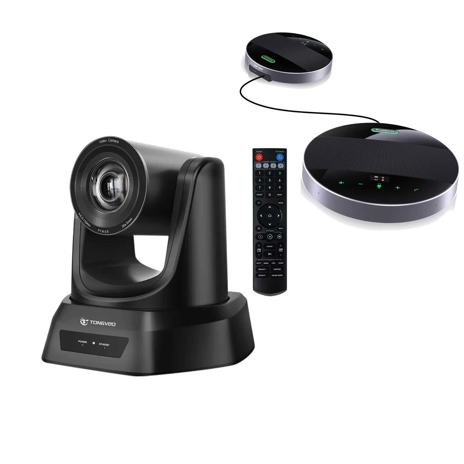 USB HD-MI 20X Optical Zoom Video Conference Camera + Daisy Chain Conference Microphone Speakerphone for Large Conference Zoom
USB HD-MI 20X Optical Zoom Video Conference Camera + Daisy Chain Conference Microphone Speakerphone for Large Conference Zoom