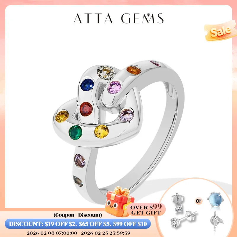 ATTAGEMS Artificial Stone Love Rings Colorful 100% 925 Sterling Silver 18K Gold Plated For Women Girl Holiday Party Jewelry Gift
ATTAGEMS Artificial Stone Love Rings Colorful 100% 925 Sterling Silver 18K Gold Plated For Women Girl Holiday Party Jewelry Gift