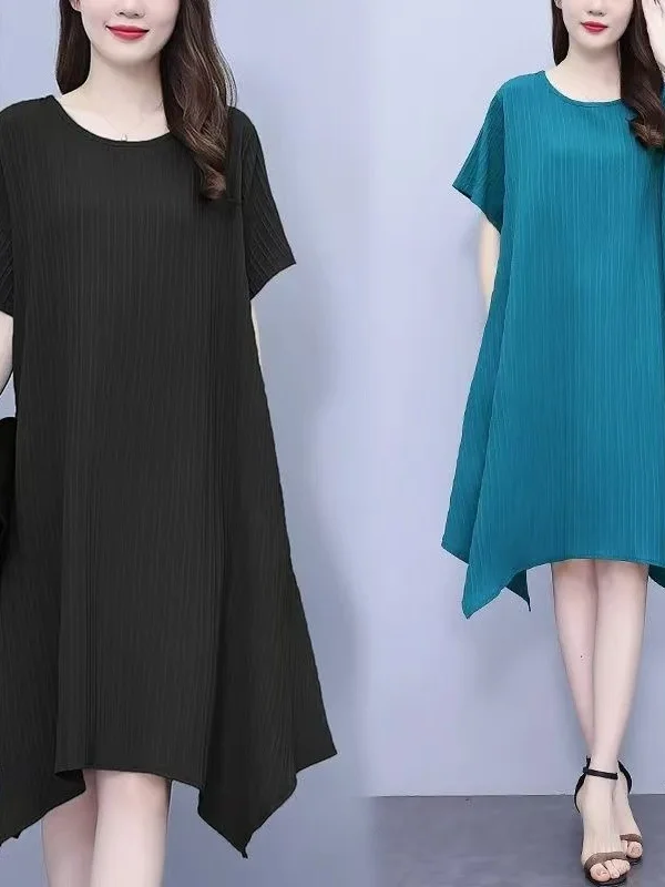 Summer 2026 New Style Elegant Asymmetrical Dress plus Size Loose Slimming Color Belly Covering Women's Fashion Dress
Summer 2026 New Style Elegant Asymmetrical Dress plus Size Loose Slimming Color Belly Covering Women's Fashion Dress