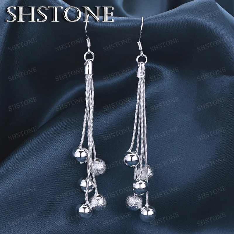 High Quality 925 Sterling Silver Tassel Beads Long Drop Earrings For Women Nice Wedding Jewelry Birthday Party Gift Accessories
High Quality 925 Sterling Silver Tassel Beads Long Drop Earrings For Women Nice Wedding Jewelry Birthday Party Gift Accessories