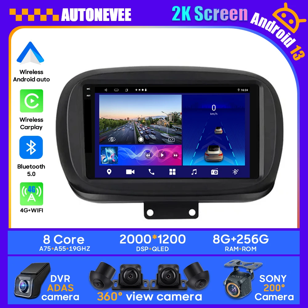 Головное устройство автомобильное для Fiat 500X 2014 - 2019 Android Auto 4G GPS-навигатор плеер мультимедийное радио Carplay 2K экран No 2din DVD
Головное устройство автомобильное для Fiat 500X 2014 - 2019 Android Auto 4G GPS-навигатор плеер мультимедийное радио Carplay 2K экран No 2din DVD