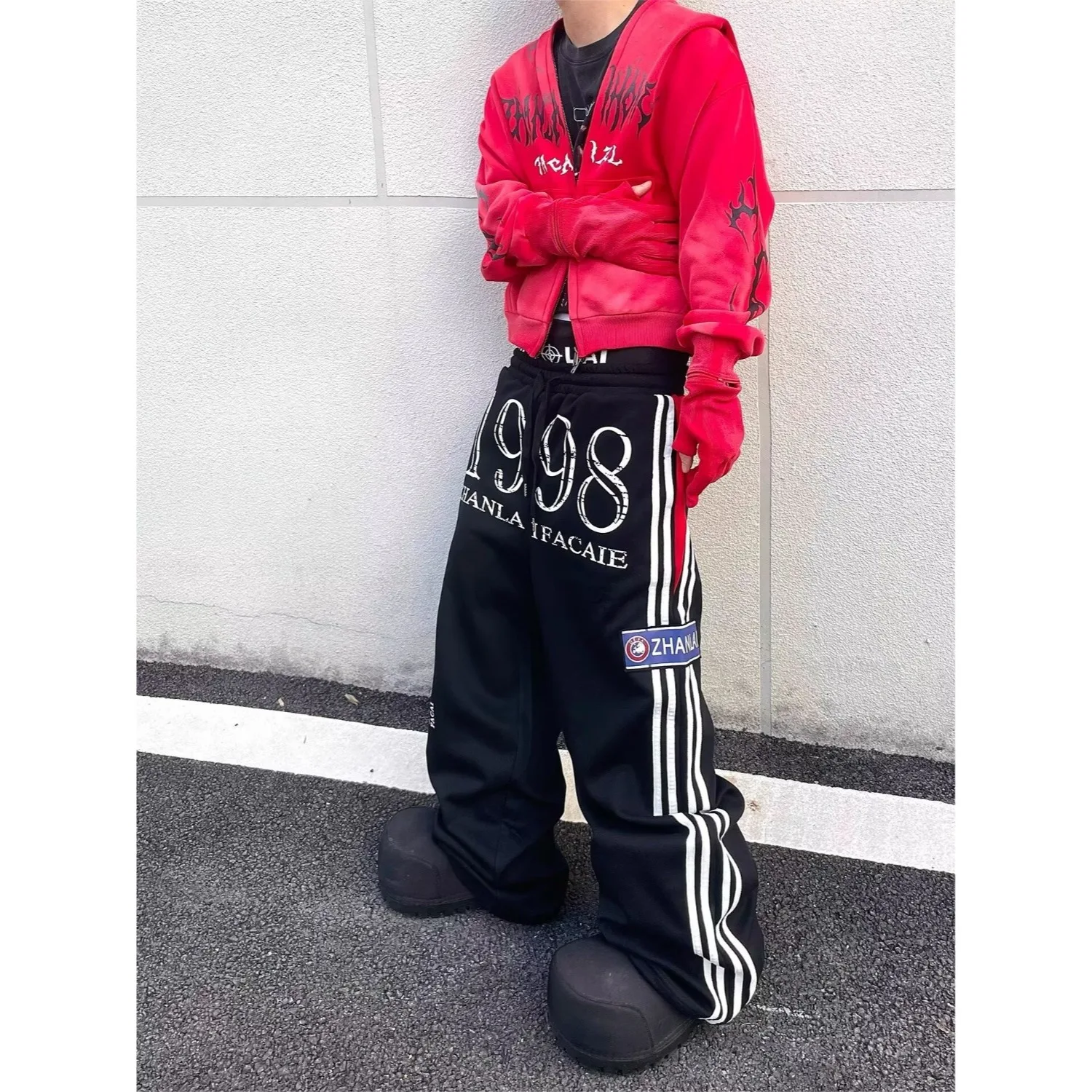 Bla Wide Leg Men's Casual Pants Summer New Lazy Loose Straight Print Sport Sweatpants Long Casual Trousers Versatile
Bla Wide Leg Men's Casual Pants Summer New Lazy Loose Straight Print Sport Sweatpants Long Casual Trousers Versatile