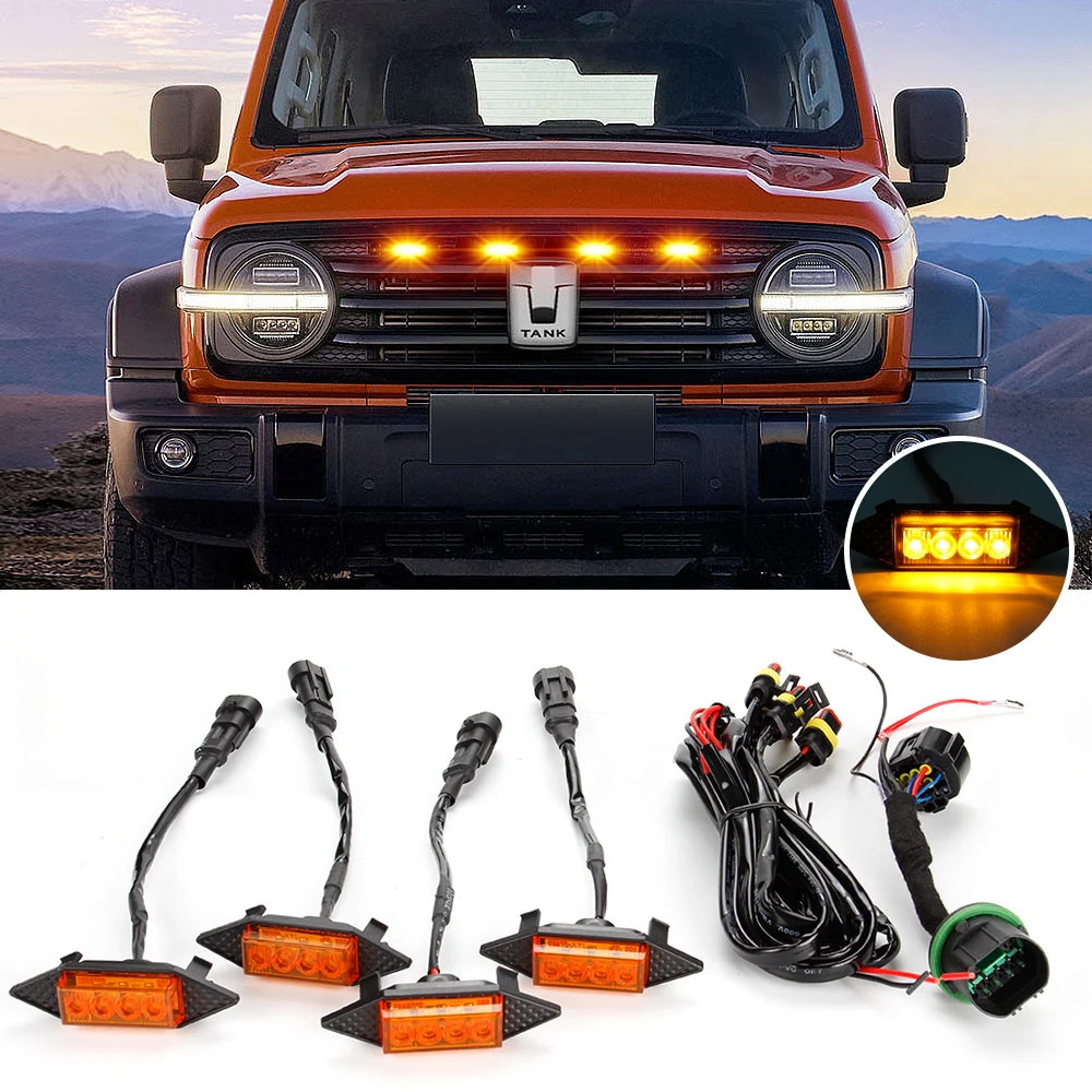 Car Front Grille Light For Tank 300 GWM Daytime Running Lamp Amber LED Eagle Eye Raptor Style Headlight Warning Lamp Accessories
Car Front Grille Light For Tank 300 GWM Daytime Running Lamp Amber LED Eagle Eye Raptor Style Headlight Warning Lamp Accessories