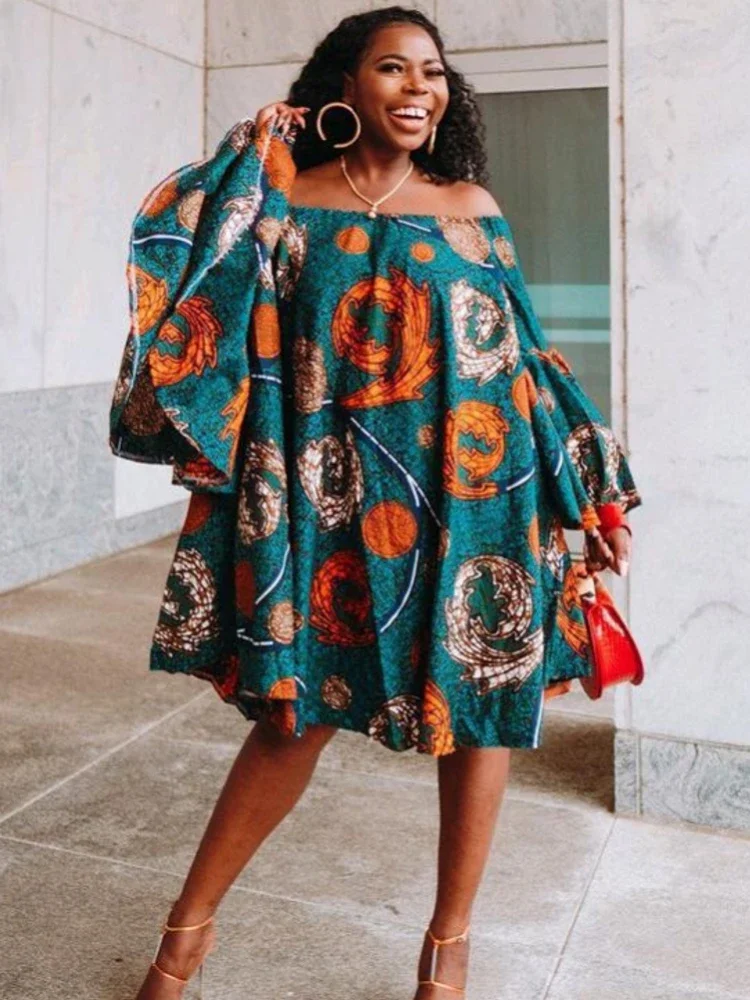 Polyester African Dress For Women Flower Print Slash Neck Off The Shoulder Backless Daily Evening Party Dress African Dresses
Polyester African Dress For Women Flower Print Slash Neck Off The Shoulder Backless Daily Evening Party Dress African Dresses