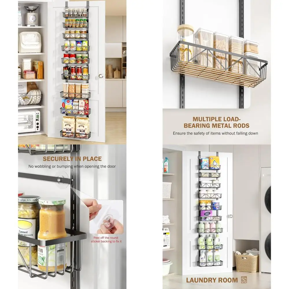9-Tier Adjustable Door Pantry Organizer, Metal Storage Rack for Kitchen, Hanging Spice and Seasoning Shelves, Easy Install Cabin
9-Tier Adjustable Door Pantry Organizer, Metal Storage Rack for Kitchen, Hanging Spice and Seasoning Shelves, Easy Install Cabin