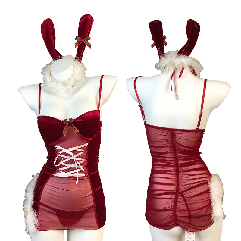 Sexy Rabbit Girl Cosplay Uniform Adult Entertainment Underwear See-through Role-playing Red Atmosphere Bedroom Set
Sexy Rabbit Girl Cosplay Uniform Adult Entertainment Underwear See-through Role-playing Red Atmosphere Bedroom Set