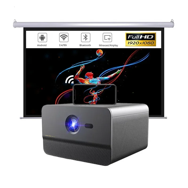 Jenovox M3000 Pro DLP Projector 1080P 800 ANSI Lumens High Brightness 2.4G 5G Wifi Smart 3D Projector 4K For Cinema
Jenovox M3000 Pro DLP Projector 1080P 800 ANSI Lumens High Brightness 2.4G 5G Wifi Smart 3D Projector 4K For Cinema